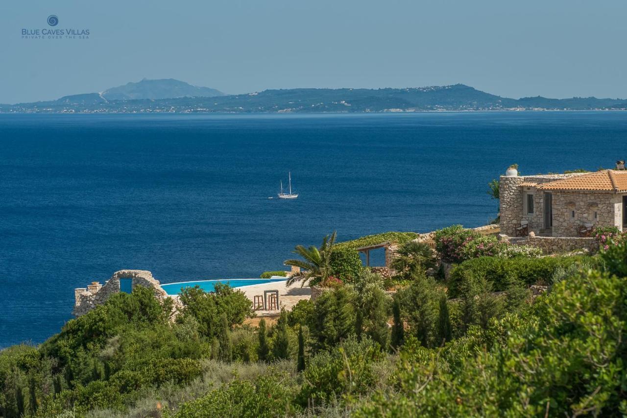 Blue Caves Villas - Exceptional Villas With Private Pools Direct Access To The Sea Koríthion Exterior photo